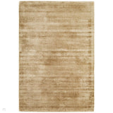 Blade Modern Plain Distressed Shimmer Hand-Woven Textured Silky Viscose Flatweave Champagne Beige Rug