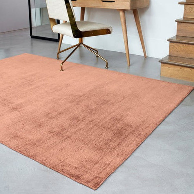 Blade Modern Plain Distressed Shimmer Hand-Woven Textured Silky Viscose Flatweave Earth Terracotta Rug-Asiatic Carpets-Rug Love - The Most Loved Rug Store