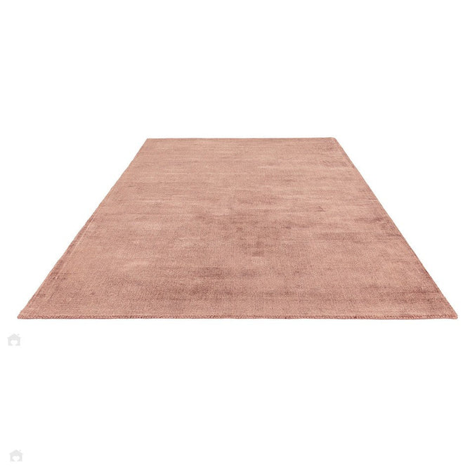 Blade Modern Plain Distressed Shimmer Hand-Woven Textured Silky Viscose Flatweave Earth Terracotta Rug-Asiatic Carpets-Rug Love - The Most Loved Rug Store