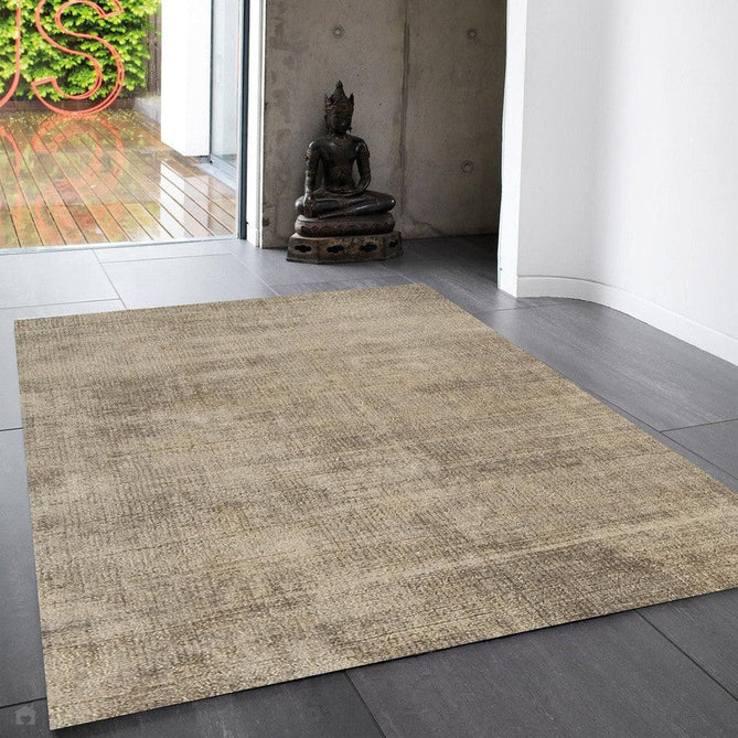 Blade Modern Plain Distressed Shimmer Hand-Woven Textured Silky Viscose Flatweave Mocha Rug-Asiatic Carpets-Rug Love - The Most Loved Rug Store