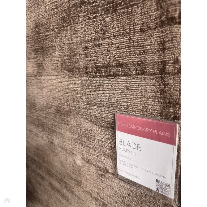 Blade Modern Plain Distressed Shimmer Hand-Woven Textured Silky Viscose Flatweave Moleskin Rug-Asiatic Carpets-Rug Love - The Most Loved Rug Store