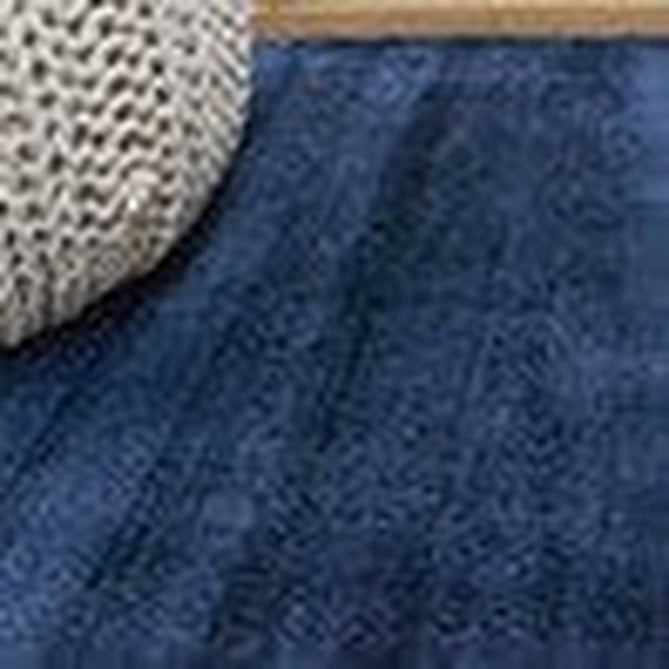 Blade Modern Plain Distressed Shimmer Hand-Woven Textured Silky Viscose Flatweave Navy Rug-Asiatic Carpets-Rug Love - The Most Loved Rug Store