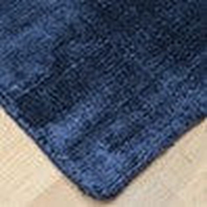 Blade Modern Plain Distressed Shimmer Hand-Woven Textured Silky Viscose Flatweave Navy Rug-Asiatic Carpets-Rug Love - The Most Loved Rug Store