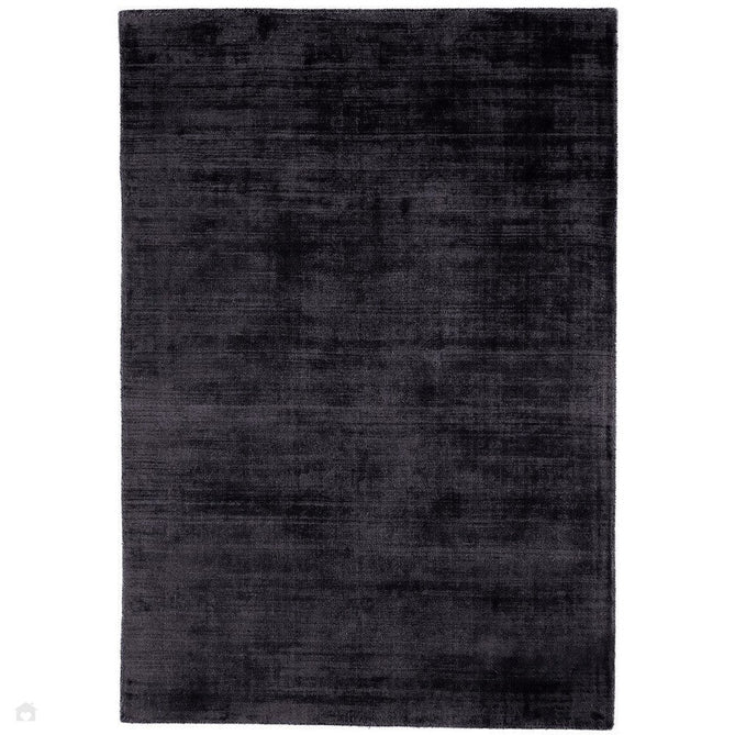 Blade Modern Plain Distressed Shimmer Hand-Woven Textured Silky Viscose Flatweave Navy Rug-Asiatic Carpets-Rug Love - The Most Loved Rug Store