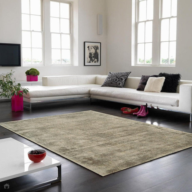 Blade Modern Plain Distressed Shimmer Hand-Woven Textured Silky Viscose Flatweave Smoke Rug-Asiatic Carpets-Rug Love - The Most Loved Rug Store