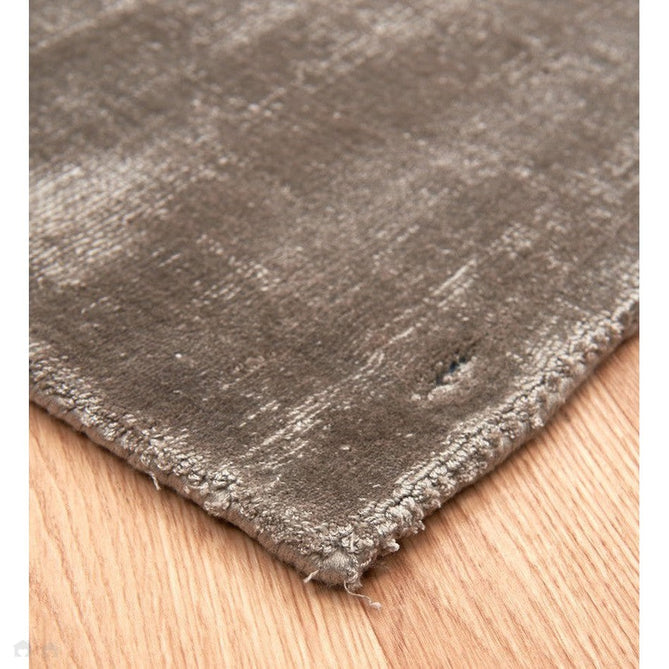 Blade Modern Plain Distressed Shimmer Hand-Woven Textured Silky Viscose Flatweave Smoke Runner-Asiatic Carpets-Rug Love - The Most Loved Rug Store