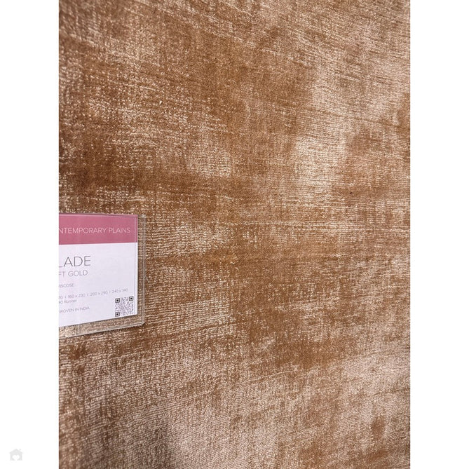 Blade Modern Plain Distressed Shimmer Hand-Woven Textured Silky Viscose Flatweave Soft Gold/Beige Rug-Asiatic Carpets-Rug Love - The Most Loved Rug Store