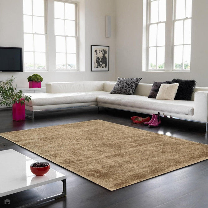 Blade Modern Plain Distressed Shimmer Hand-Woven Textured Silky Viscose Flatweave Soft Gold/Beige Rug-Asiatic Carpets-Rug Love - The Most Loved Rug Store