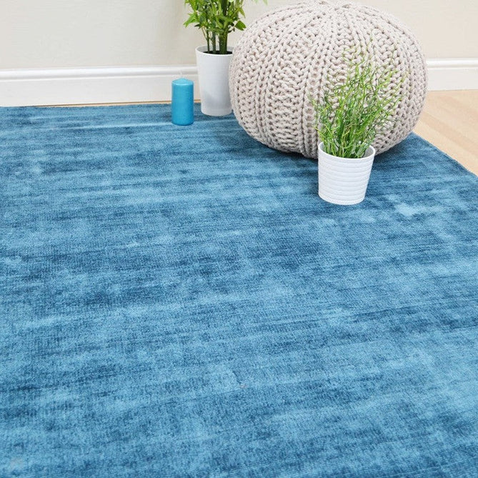 Blade Modern Plain Distressed Shimmer Hand-Woven Textured Silky Viscose Flatweave Teal Rug-Asiatic Carpets-Rug Love - The Most Loved Rug Store