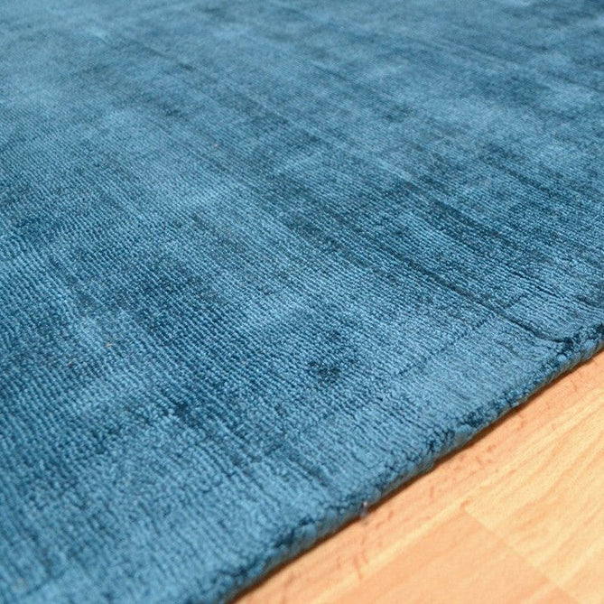 Blade Modern Plain Distressed Shimmer Hand-Woven Textured Silky Viscose Flatweave Teal Rug-Asiatic Carpets-Rug Love - The Most Loved Rug Store