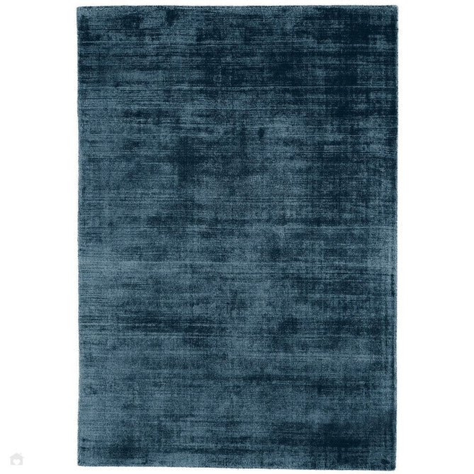 Blade Modern Plain Distressed Shimmer Hand-Woven Textured Silky Viscose Flatweave Teal Rug-Asiatic Carpets-Rug Love - The Most Loved Rug Store