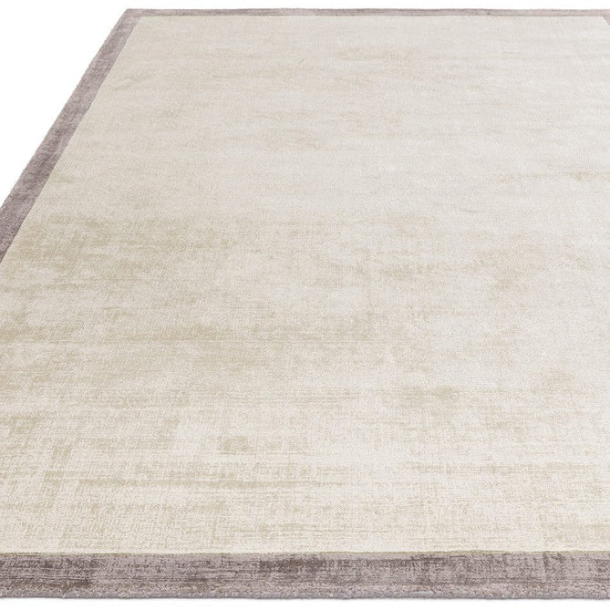 Blade Slim Border Modern Plain Distressed Shimmer Hand-Woven Textured Silky Viscose Flatweave Putty/Silver Border Rug-Asiatic Carpets-Rug Love - The Most Loved Rug Store