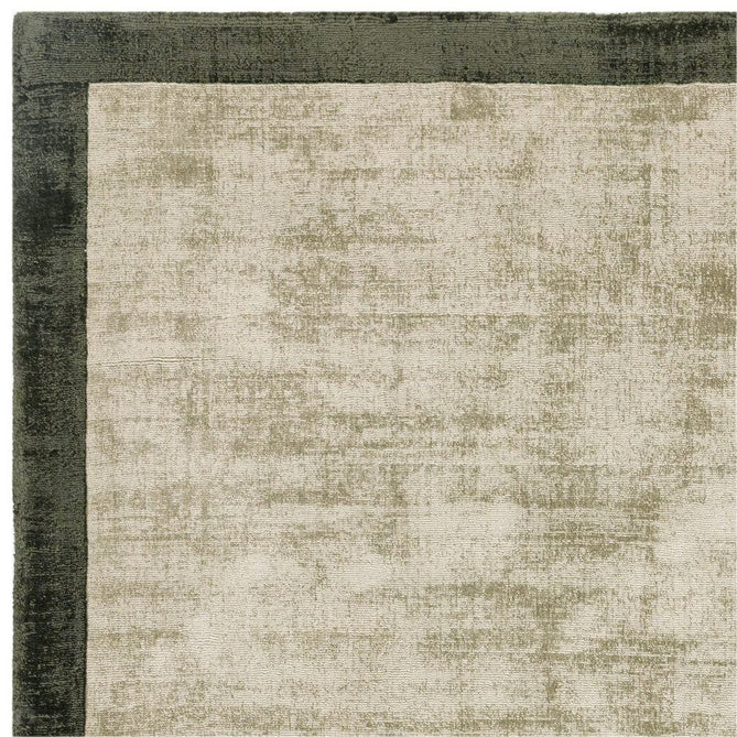 Blade Slim Border Modern Plain Distressed Shimmer Hand-Woven Textured Silky Viscose Flatweave Sage/Olive Green Border Rug-Asiatic Carpets-Rug Love - The Most Loved Rug Store