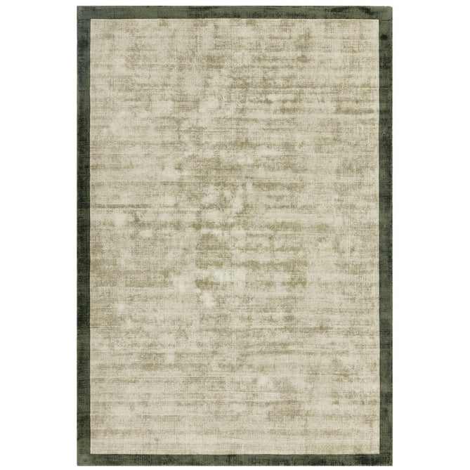 Blade Slim Border Modern Plain Distressed Shimmer Hand-Woven Textured Silky Viscose Flatweave Sage/Olive Green Border Rug-Asiatic Carpets-Rug Love - The Most Loved Rug Store