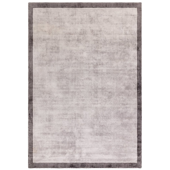 Blade Slim Border Modern Plain Distressed Shimmer Hand-Woven Textured Silky Viscose Flatweave Silver/Grey Border Rug-Asiatic Carpets-Rug Love - The Most Loved Rug Store