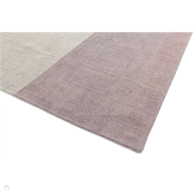 Blox Modern Plain Geometric Hand-Woven Textured Low-Pile Wool Heather/Purple/Grey Rug-Asiatic Carpets-Rug Love - The Most Loved Rug Store