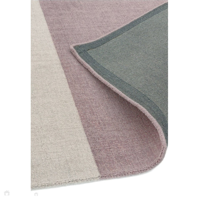 Blox Modern Plain Geometric Hand-Woven Textured Low-Pile Wool Heather/Purple/Grey Rug-Asiatic Carpets-Rug Love - The Most Loved Rug Store