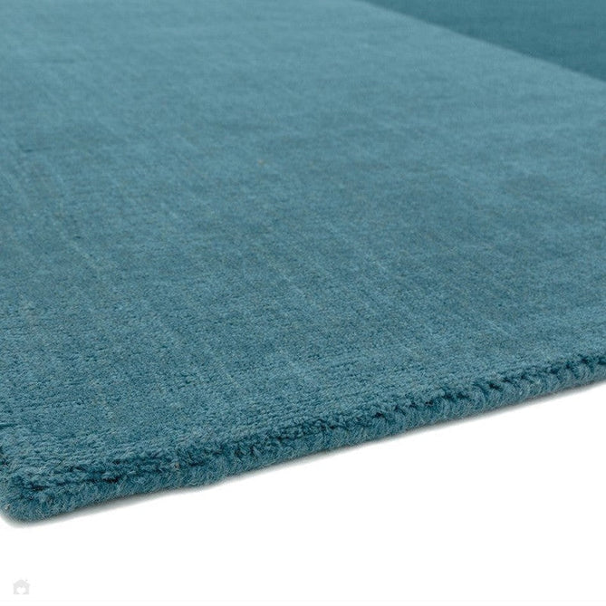 Blox Modern Plain Geometric Hand-Woven Textured Low-Pile Wool Teal/Grey Rug-Asiatic Carpets-Rug Love - The Most Loved Rug Store