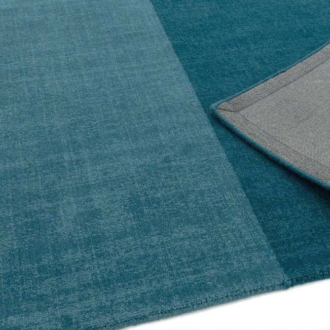 Blox Modern Plain Geometric Hand-Woven Textured Low-Pile Wool Teal/Grey Rug-Asiatic Carpets-Rug Love - The Most Loved Rug Store