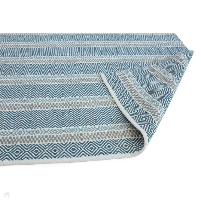 Boardwalk Modern Striped Hand-Woven Durable Stain-Resistant Weatherproof Flatweave In-Outdoor Blue/Grey/Cream Rug-Asiatic Carpets-Rug Love - The Most Loved Rug Store