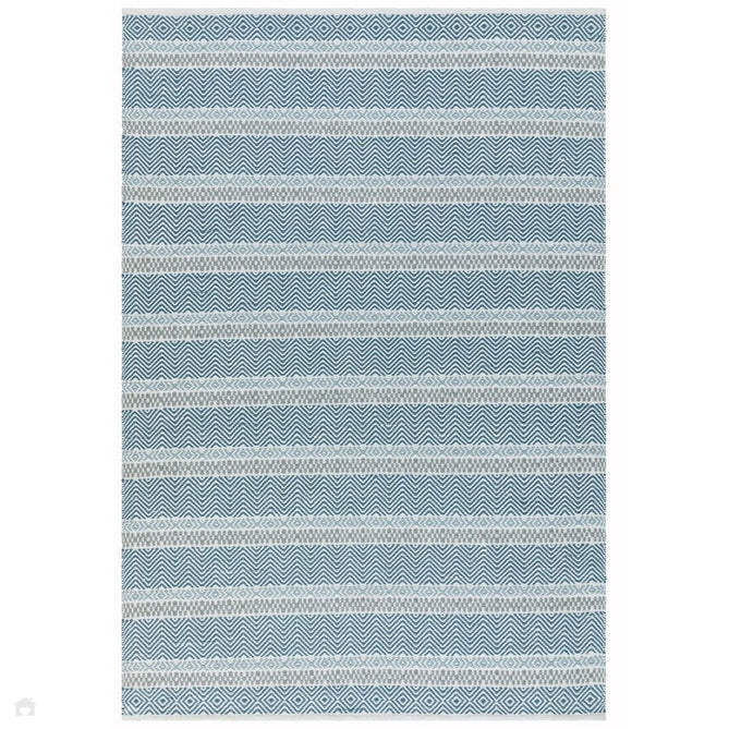 Boardwalk Modern Striped Hand-Woven Durable Stain-Resistant Weatherproof Flatweave In-Outdoor Blue/Grey/Cream Rug-Asiatic Carpets-Rug Love - The Most Loved Rug Store