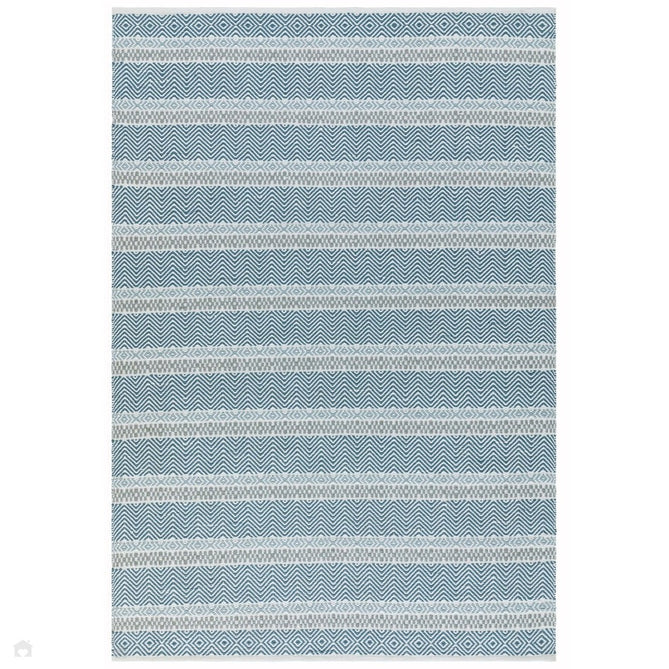 Boardwalk Modern Striped Hand-Woven Durable Stain-Resistant Weatherproof Flatweave In-Outdoor Blue/Grey/Cream Rug-Asiatic Carpets-Rug Love - The Most Loved Rug Store