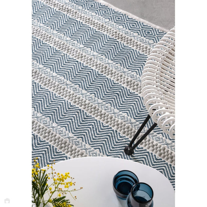 Boardwalk Modern Striped Hand-Woven Durable Stain-Resistant Weatherproof Flatweave In-Outdoor Blue/Grey/Cream Rug-Asiatic Carpets-Rug Love - The Most Loved Rug Store