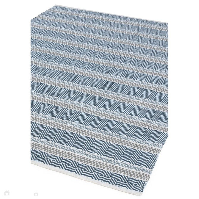 Boardwalk Modern Striped Hand-Woven Durable Stain-Resistant Weatherproof Flatweave In-Outdoor Blue/Grey/Cream Rug-Asiatic Carpets-Rug Love - The Most Loved Rug Store