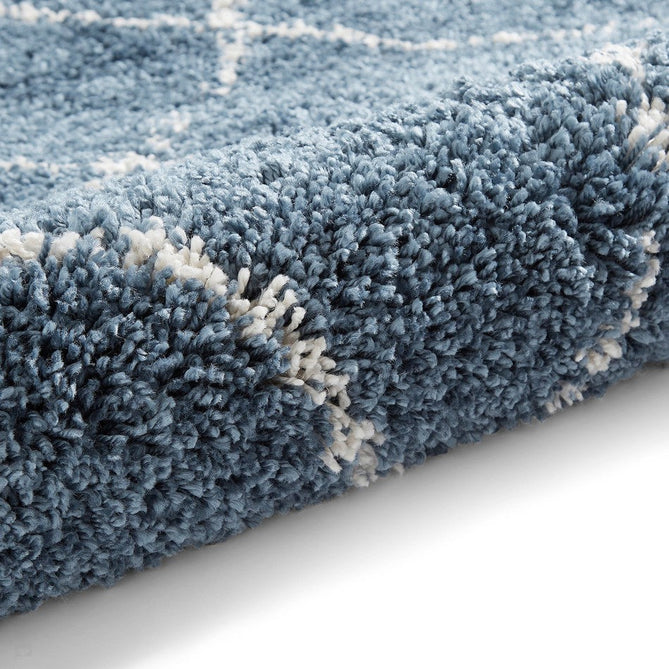 Boho 5413 Modern Moroccan Berber Soft Plush Shaggy Blue Rug-Think Rugs-Rug Love - The Most Loved Rug Store