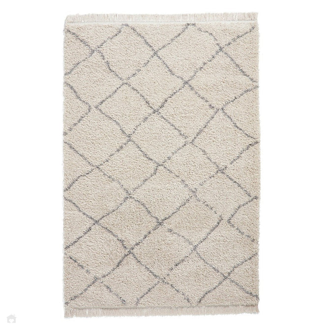 Boho 5413 Modern Moroccan Berber Soft Plush Shaggy Cream Rug-Think Rugs-Rug Love - The Most Loved Rug Store