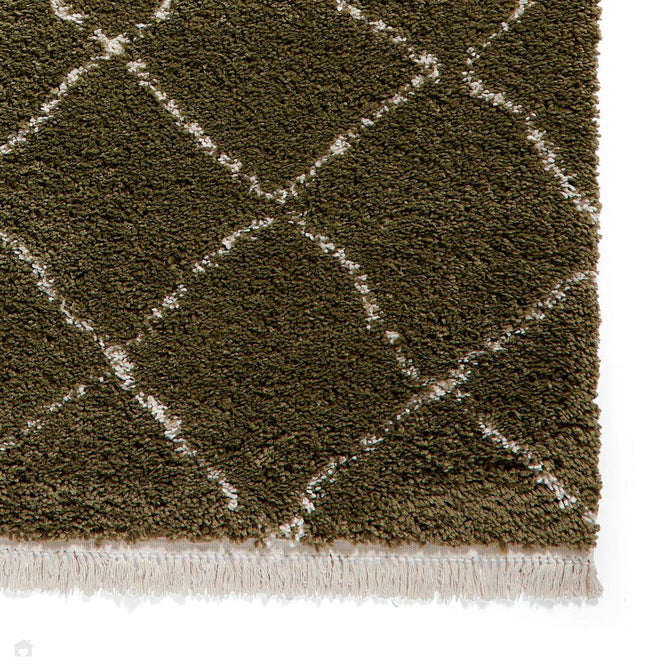 Boho 5413 Modern Moroccan Berber Soft Plush Shaggy Green Rug-Think Rugs-Rug Love - The Most Loved Rug Store