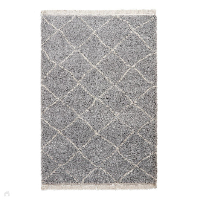 Boho 5413 Modern Moroccan Berber Soft Plush Shaggy Grey Rug-Think Rugs-Rug Love - The Most Loved Rug Store