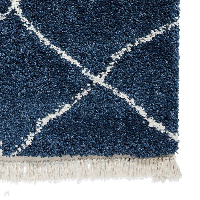 Boho 5413 Modern Moroccan Berber Soft Plush Shaggy Navy Rug-Think Rugs-Rug Love - The Most Loved Rug Store