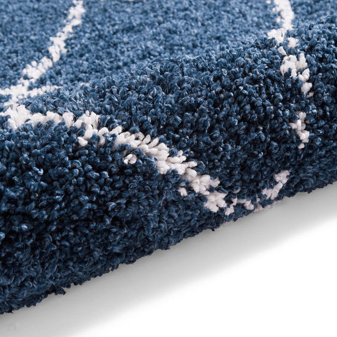 Boho 5413 Modern Moroccan Berber Soft Plush Shaggy Navy Rug-Think Rugs-Rug Love - The Most Loved Rug Store