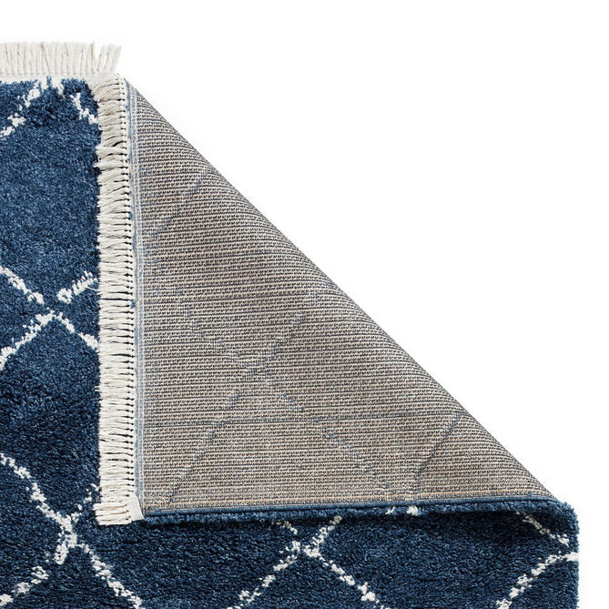 Boho 5413 Modern Moroccan Berber Soft Plush Shaggy Navy Rug-Think Rugs-Rug Love - The Most Loved Rug Store