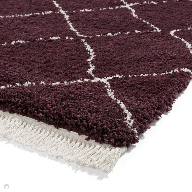 Boho 5413 Modern Moroccan Berber Soft Plush Shaggy Purple Rug-Think Rugs-Rug Love - The Most Loved Rug Store