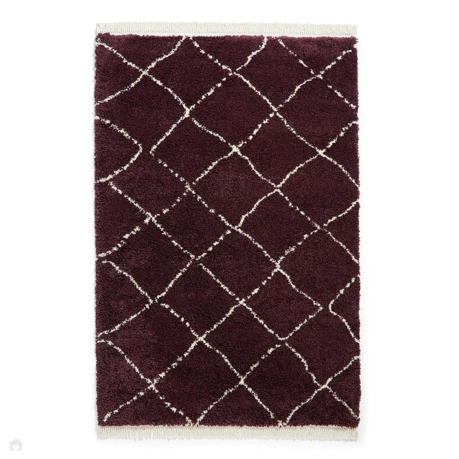 Boho 5413 Modern Moroccan Berber Soft Plush Shaggy Purple Rug-Think Rugs-Rug Love - The Most Loved Rug Store