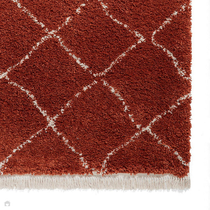 Boho 5413 Modern Moroccan Berber Soft Plush Shaggy Rust Rug-Think Rugs-Rug Love - The Most Loved Rug Store