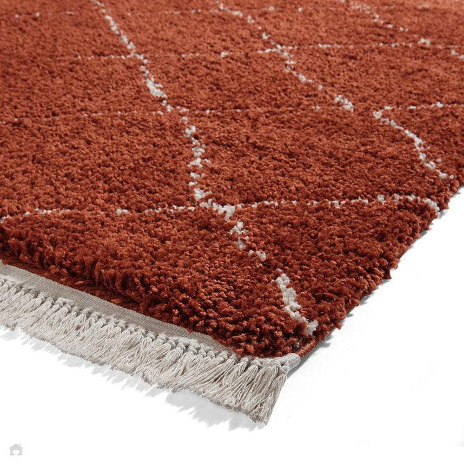 Boho 5413 Modern Moroccan Berber Soft Plush Shaggy Rust Rug-Think Rugs-Rug Love - The Most Loved Rug Store