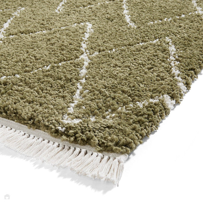 Boho 8280 Modern Moroccan Berber Soft Plush Shaggy Green Rug-Think Rugs-Rug Love - The Most Loved Rug Store