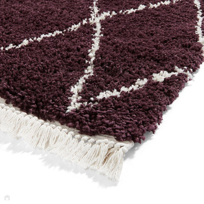 Boho 8280 Modern Moroccan Berber Soft Plush Shaggy Purple Rug-Think Rugs-Rug Love - The Most Loved Rug Store