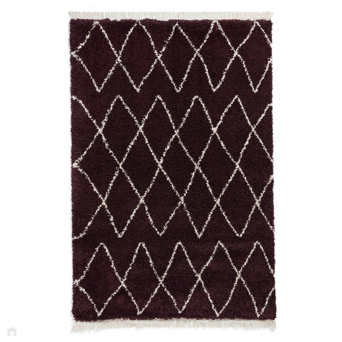 Boho 8280 Modern Moroccan Berber Soft Plush Shaggy Purple Rug-Think Rugs-Rug Love - The Most Loved Rug Store