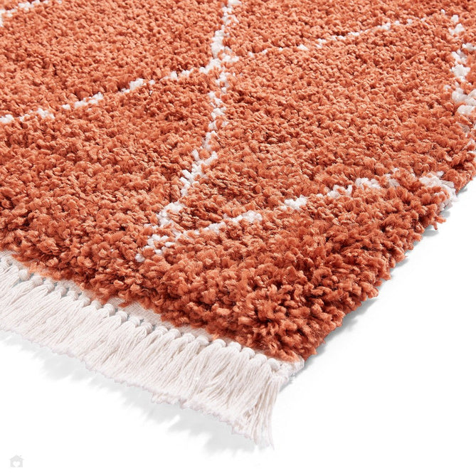 Boho 8280 Modern Moroccan Berber Soft Plush Shaggy Rust Rug-Think Rugs-Rug Love - The Most Loved Rug Store