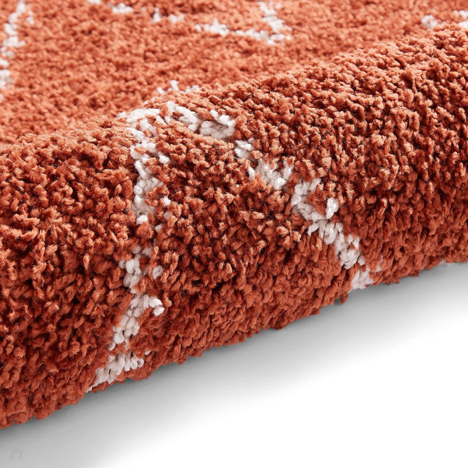 Boho 8280 Modern Moroccan Berber Soft Plush Shaggy Rust Rug-Think Rugs-Rug Love - The Most Loved Rug Store