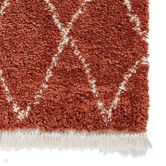 Boho 8280 Modern Moroccan Berber Soft Plush Shaggy Rust Rug-Think Rugs-Rug Love - The Most Loved Rug Store