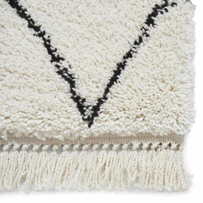 Boho 8280 Modern Moroccan Berber Soft Plush Shaggy White/Black Rug-Think Rugs-Rug Love - The Most Loved Rug Store