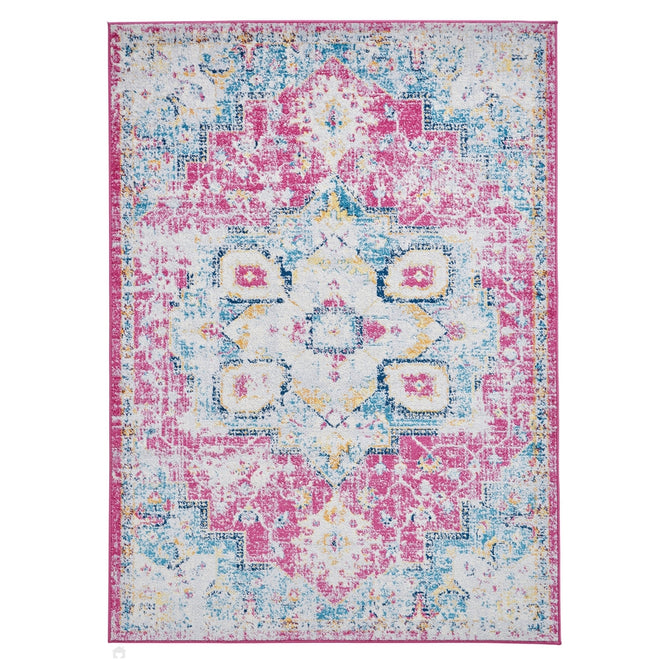 Boston Modern Traditional G0532 Fuschia/Blue Rug-Think Rugs-Rug Love - The Most Loved Rug Store