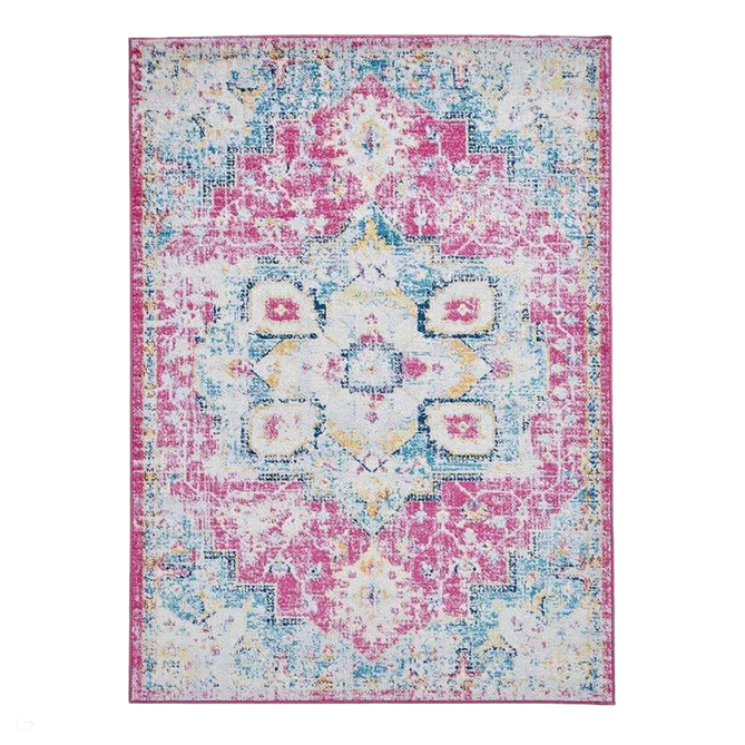 Boston Modern Traditional G0532 Fuschia/Blue Rug-Think Rugs-Rug Love - The Most Loved Rug Store