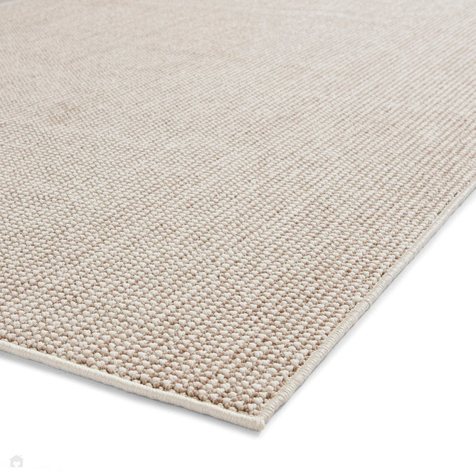 Boucle E6404 Modern Plain Textured Beaded Boucle Pile Soft-Touch Polyester Flatweave White/Brown Rug-Think Rugs-Rug Love - The Most Loved Rug Store