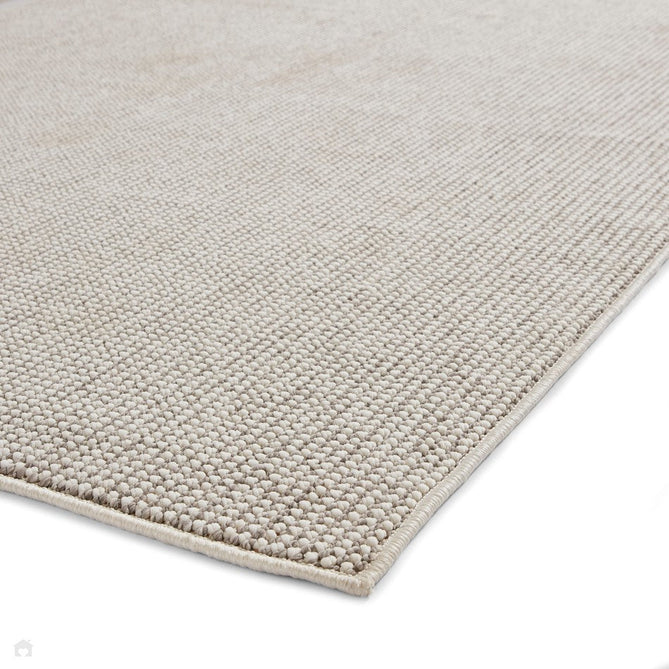 Boucle E6404 Modern Plain Textured Beaded Boucle Pile Soft-Touch Polyester Flatweave White/Grey Rug-Think Rugs-Rug Love - The Most Loved Rug Store